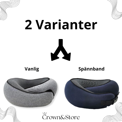 Mjuk Resekudde för bil & flyg – slipar bort nacksmärtan