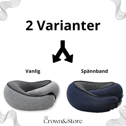 Mjuk Resekudde för bil & flyg – slipar bort nacksmärtan