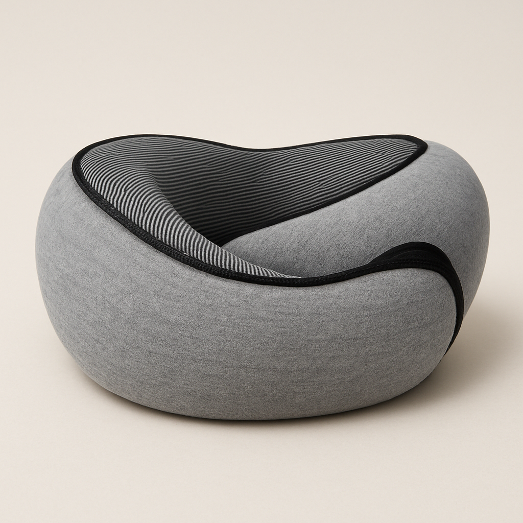 Mjuk Resekudde för bil & flyg – slipar bort nacksmärtan